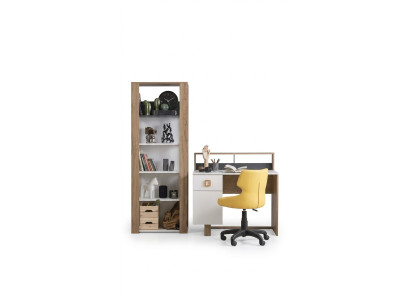Kinderbureau Schrijftafel Boekenkast Hout Bruin Set 2-delig Kantoor