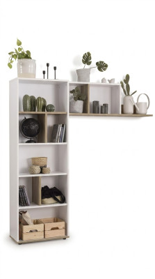 Kinderbureau bureau boekenkast hout wit set 3-delig ontwerp