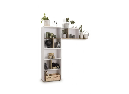 Kinderbureau bureau boekenkast hout wit set 3-delig ontwerp