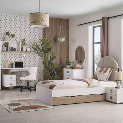 Bedframe Kinderbed Kindermeubels Kinderkamer Bed Hout Wit Modern