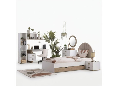 Bedframe Kinderbed Kindermeubels Kinderkamer Bed Hout Wit Modern