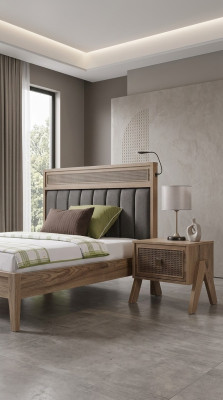 Nachtkastje nachtkastje kindernachtkastje kinderkamer hout bruine tafel
