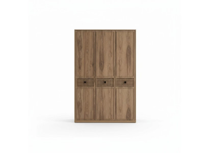 Kledingkast Kast Houten kast Slaapkamer Meubels Hout Bruin Nieuw