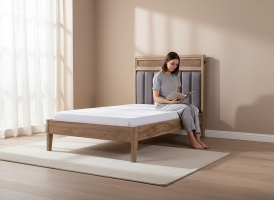 Bedden Bedframe Kindermuubelen Bed Hout Bruin Jeugdbed Klassiek