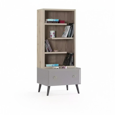 Boekenplank staande plank kinderplank plank boekenkast hout grijs