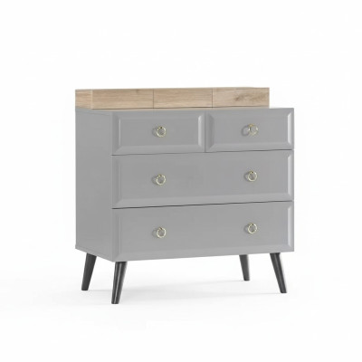 Ladenkast Kast Kinderkamer Ladenkasten Hout Grijs Modern Jeugdkamer