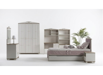 Kinderkamer Compleet Chesterfield Kindermeubels Bed Hout Roze Set 8-delig