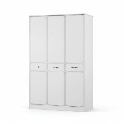 Houten kast Luxe kledingkast Kast Meubels Hout Wit 3 deuren Ontwerp