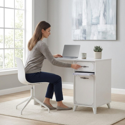 Kinderbureau Bureau Computertafel Hout Wit Ontwerp Tafel Tafels