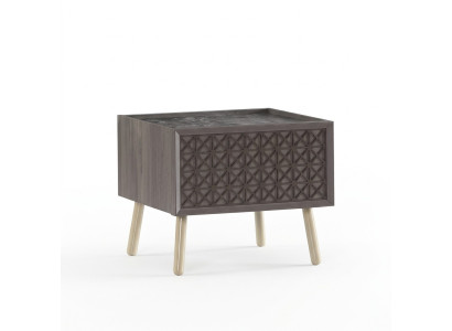 Slaapkamer nachtkastje nachttafel hout grijs kindernachtkastje luxe
