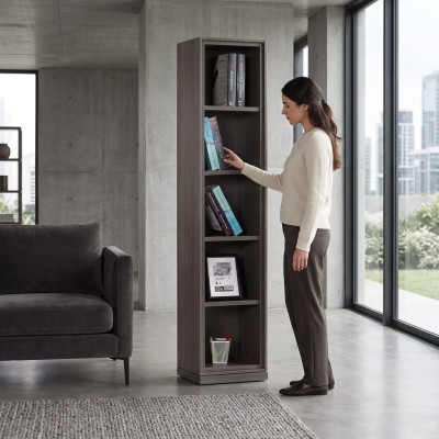 Boekenplank Boekenkast Staande plank Kinderplank Plank Hout Grijs Planken