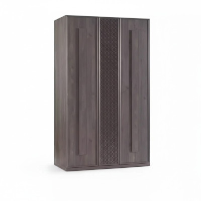 Houten kast Luxe kledingkast Kast Meubels Hout Grijs 3-deurs Ontwerp