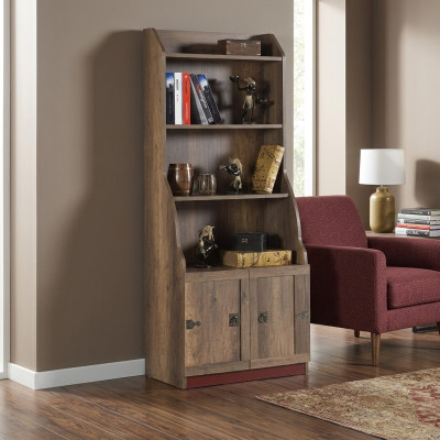 Kinderrek boekenrek boekenkast staand rek hout bruin kast
