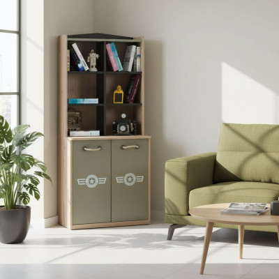 Boekenkast Kast Kinderboekenkast Boekenkast Kindermeubelen Groen Hout