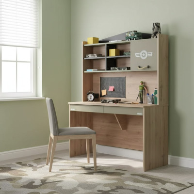 Garnituur Bureau Set Houten Tafel Boekenplank Groen Kinderkamer