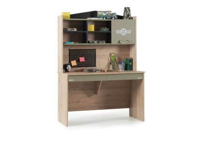 Garnituur Bureau Set Houten Tafel Boekenplank Groen Kinderkamer