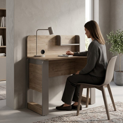 Set bureau hout tafel plank bruin kinderkamer werktafel