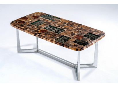 Keukentafel Eettafel Epoxyhars Eettafel Tafel 140 cm Hout Bruin