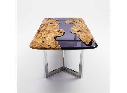 Eettafel Epoxyhars Keukentafel Eetkamertafel Tafel 240 cm Hout Bruin