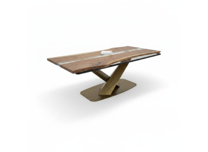 Eettafel Vergadertafels Eettafel Epoxyhars Tafel Hout Bruin