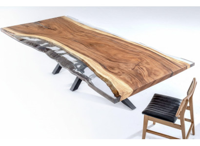 Eettafel Vergadertafels Eettafel Epoxyhars Tafel Hout Bruin