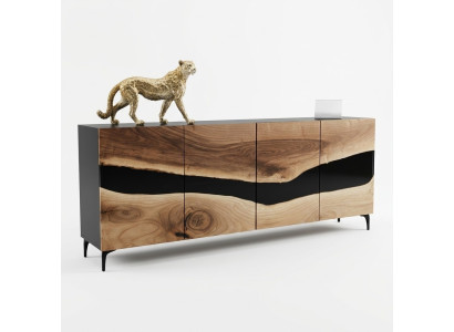 Sideboard Commode Epoxyhars Bruin Woonkamer Hout Dressoir Buffet