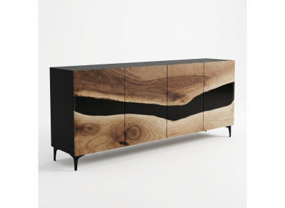 Epoxyhars dressoir kast bruin woonkamer hout dressoir modern