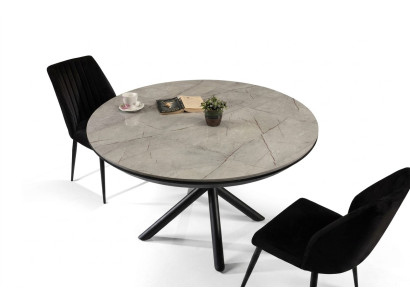 Eettafel Uitschuifbare eettafel Rond Keukentafel Hout Grijs Nieuw