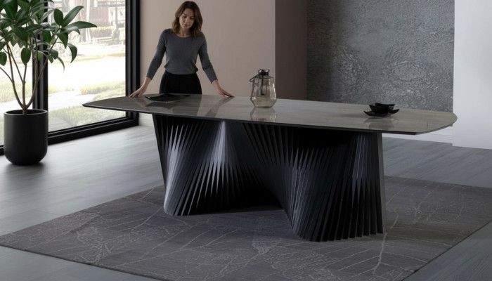 Eettafel Eetkamer Tafel Keukentafel Eetkamer Hout Zwart Tafel Luxe