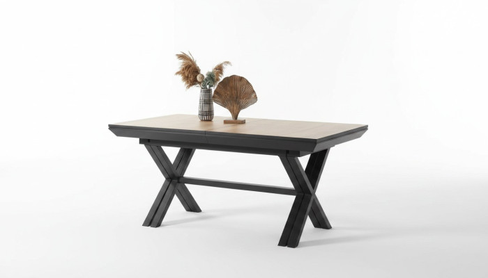 Grote tafel, conferentietafels, eettafel Uitschuifbare houten bruin XXL