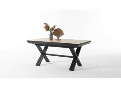 Grote tafel, conferentietafels, eettafel Uitschuifbare houten bruin XXL