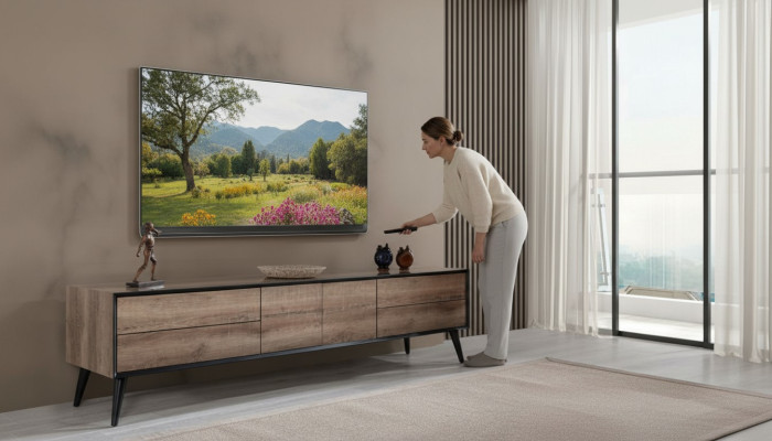 TV-standaard RTV Lowboard Woonkamer Modern Bruin Hout Dressoir Tafel