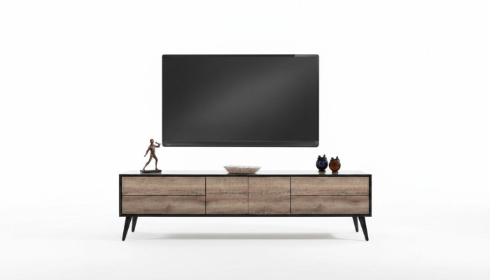 TV-standaard RTV Lowboard Woonkamer Modern Bruin Hout Dressoir Tafel