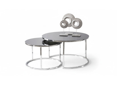 Salontafel Luxe Set Bijzettafel Koffietafel Zilver Woonkamer Design