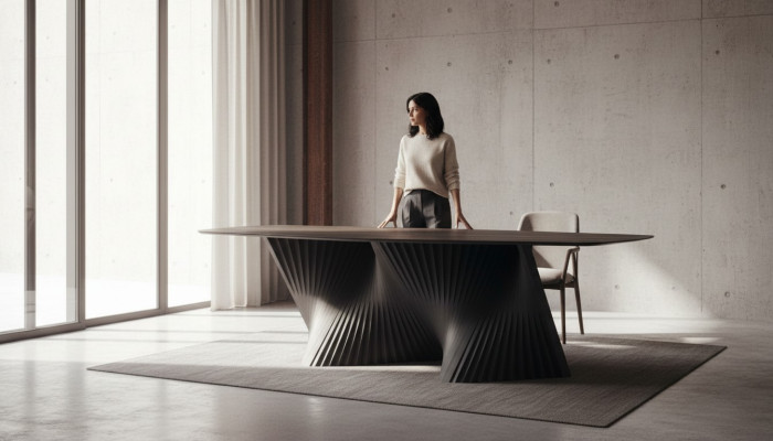 Luxe eettafel eettafel keukentafel eetkamer hout zwart tafel