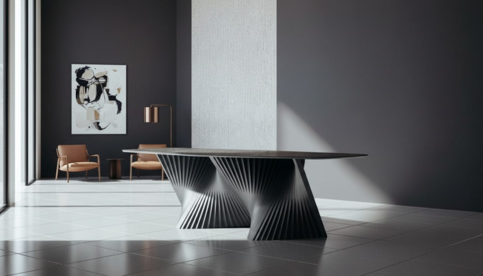 Luxe eettafel eettafel keukentafel eetkamer hout zwart tafel