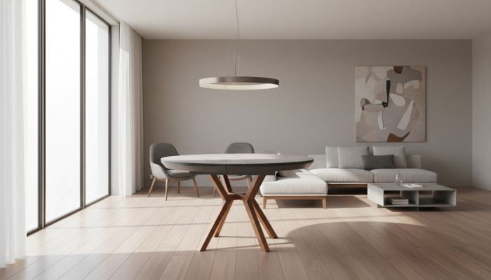 Eettafel van rundhout Luxe eettafel Keukentafel Grijs Eetkamer Hout