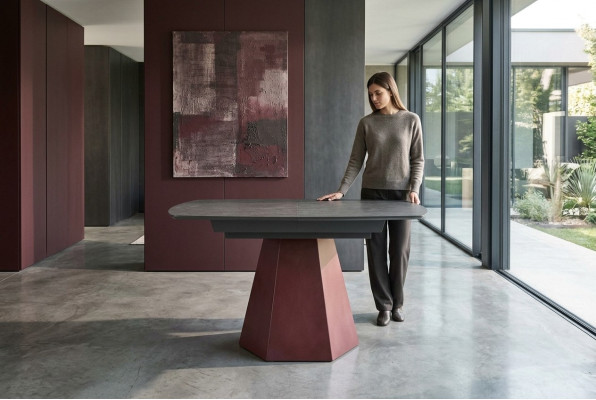 Eetkamertafel Uitschuifbare keukentafel Design Luxe Hout Grijs Tafel