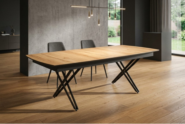 Ontwerp keukentafel eetkamertafel Uittrekbare houten bruine tafel meubels