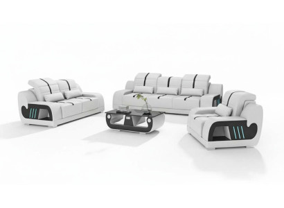 Bankstel Luxe Bankstel Complete Wit Kunstleren Bank 321