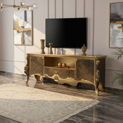 Sideboard Lowboard TV-standaard RTV hout bruin woonkamer tafel luxe
