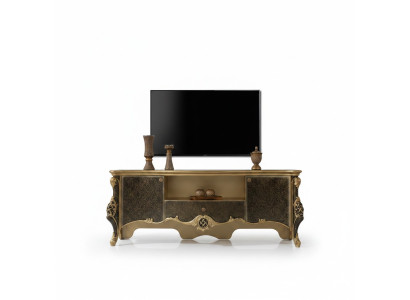Sideboard Lowboard TV-standaard RTV hout bruin woonkamer tafel luxe