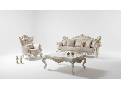 Luxe bankstel complete bankstel Beige gestoffeerde bankstoffering stoffen bank