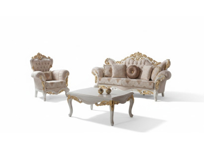 Polstersofa Compleet bankstel Bankstel Beige bank Stoffen bank