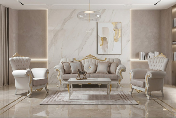 Garnituur Bank Bank Chesterfield Bankstel Stoffen Bank Beige Bankstellen