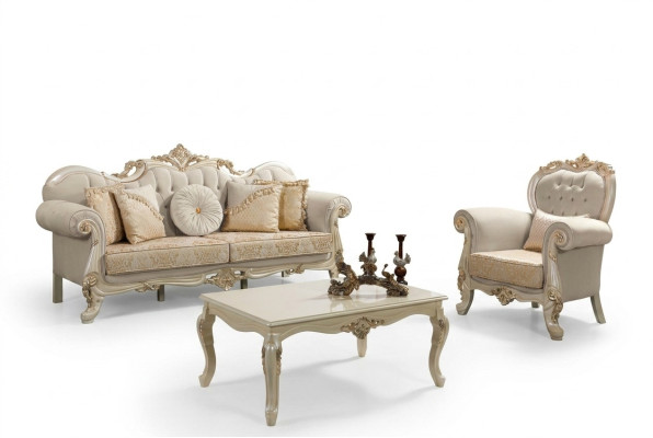 Bank Bankstel Bank Bankstel Stoffenbank Beige Chesterfield Set Banken