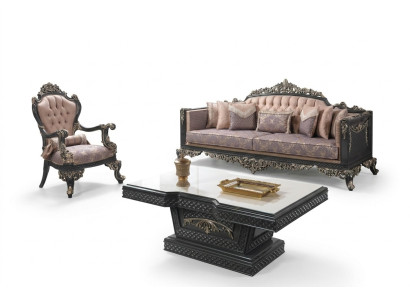 Luxe volledige bankstel bankstel stoffen bank bruin gestoffeerde bank