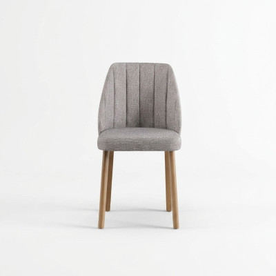 Eetkamerstoelgroep Set 6-delig Stoelen Stof Grijs Eetkamer Zitter