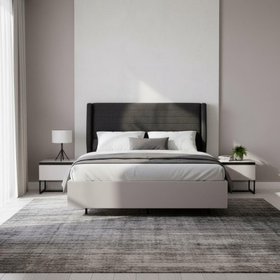 Complete slaapkamermeubels tweepersoonsbed hout 3-delig design wit bed set