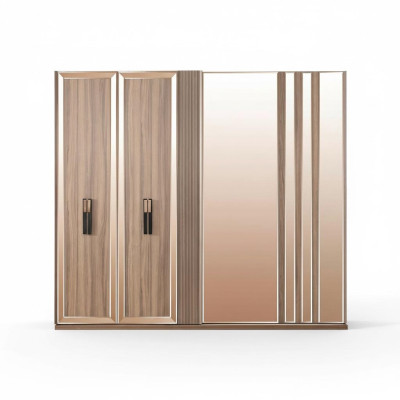 Kledingkasten Moderne Kledingkast Kasten Goud Hout Slaapkamer